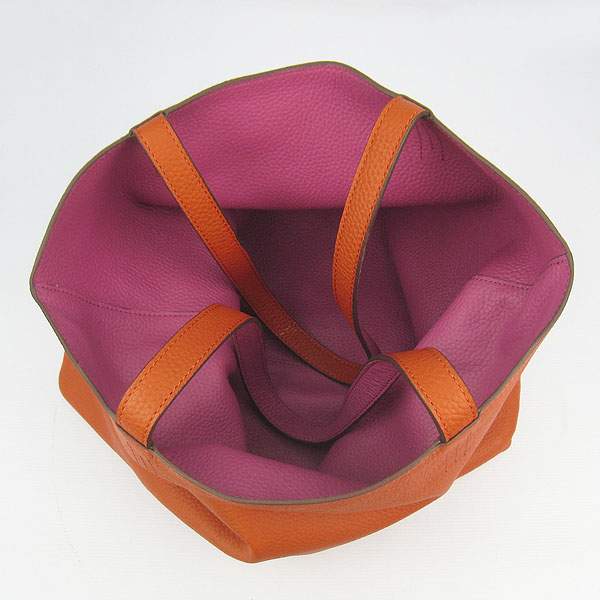 Hermes Double Sens Shopper Bag - 8067 Peach Red & Orange - Click Image to Close
