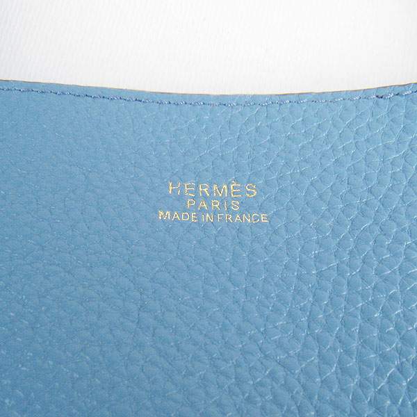 Hermes Double Sens Shopper Bag - 8068 Blue & Peach Red - Click Image to Close