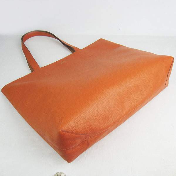 Hermes Double Sens Shopper Bag - 8068 Orange & Coffee