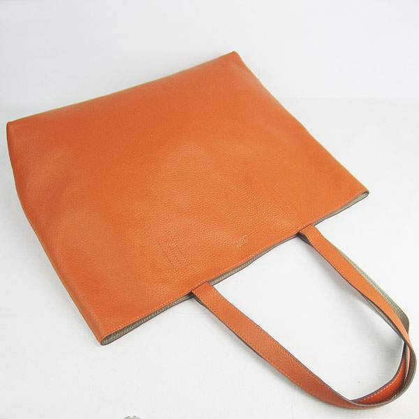 Hermes Double Sens Shopper Bag - 8068 Orange & Grey