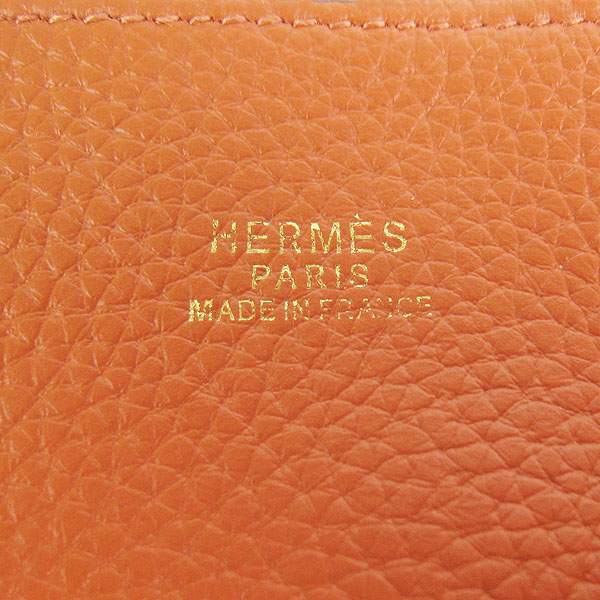 Hermes Double Sens Shopper Bag - 8068 Orange & Grey - Click Image to Close