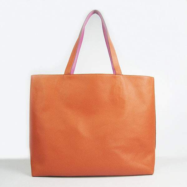 Hermes Double Sens Shopper Bag - 8068 Orange & Peach Red - Click Image to Close