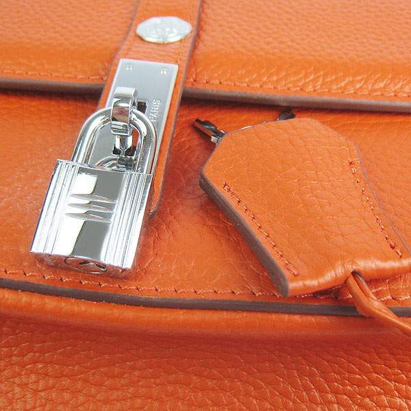 Hermes Togo Leather Messenger Bag - 8079 Orange - Click Image to Close