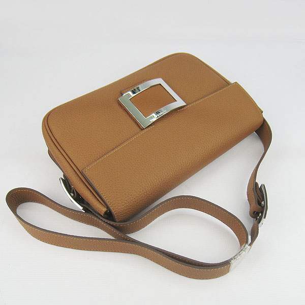 Hermes Togo Leather Messenger Bag - 8082 Coffee