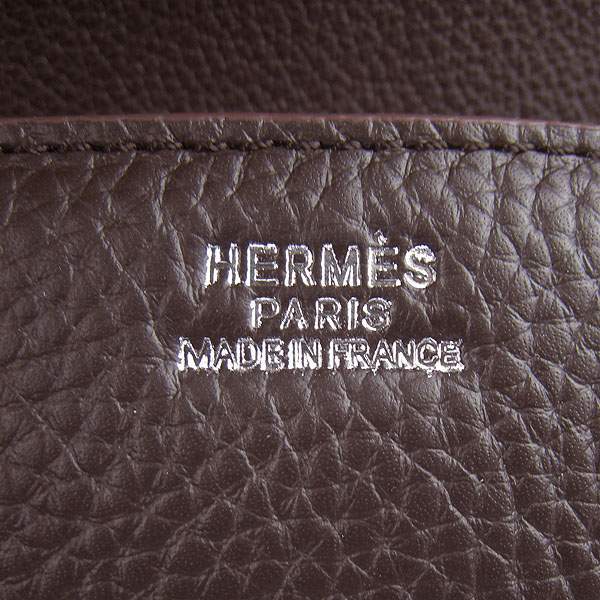 Hermes Togo Leather Messenger Bag - 8082 Brown