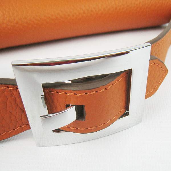 Hermes Togo Leather Messenger Bag - 8082 Orange