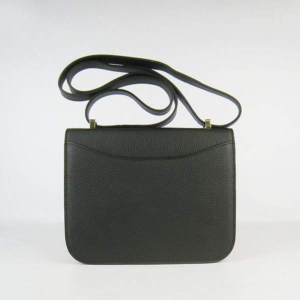 Hermes Constance Calf Leather Bag - H017 Black With Gold Hardware - Click Image to Close