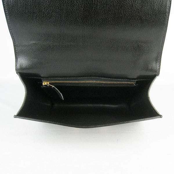 Hermes Constance Calf Leather Bag - H017 Black With Gold Hardware