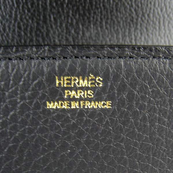Hermes Constance Calf Leather Bag - H017 Black With Gold Hardware
