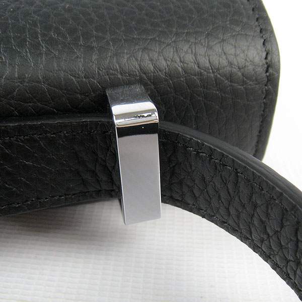 Hermes Constance Calf Leather Bag - H017 Black With Silver Hardware