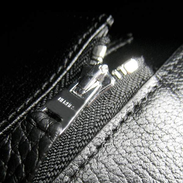 Hermes Constance Calf Leather Bag - H017 Black With Silver Hardware