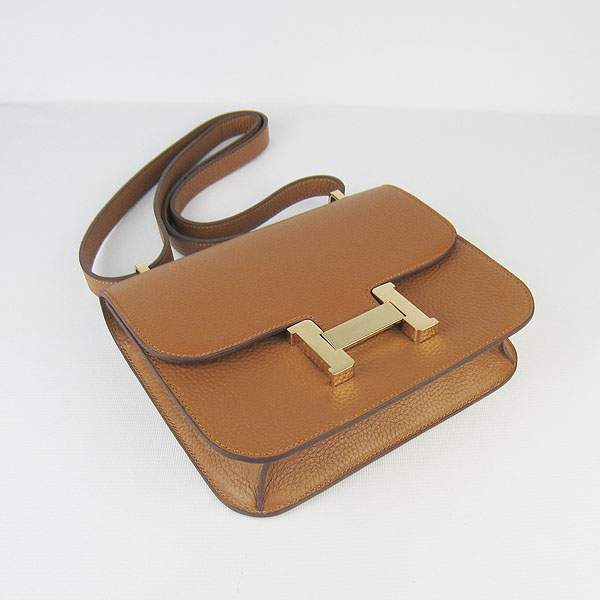 Hermes Constance Calf Leather Bag - H017 Coffee With Gold Hardware