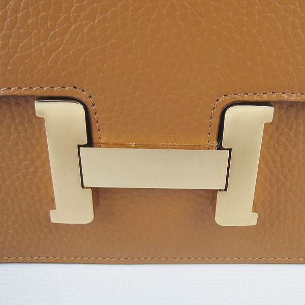 Hermes Constance Calf Leather Bag - H017 Coffee With Gold Hardware
