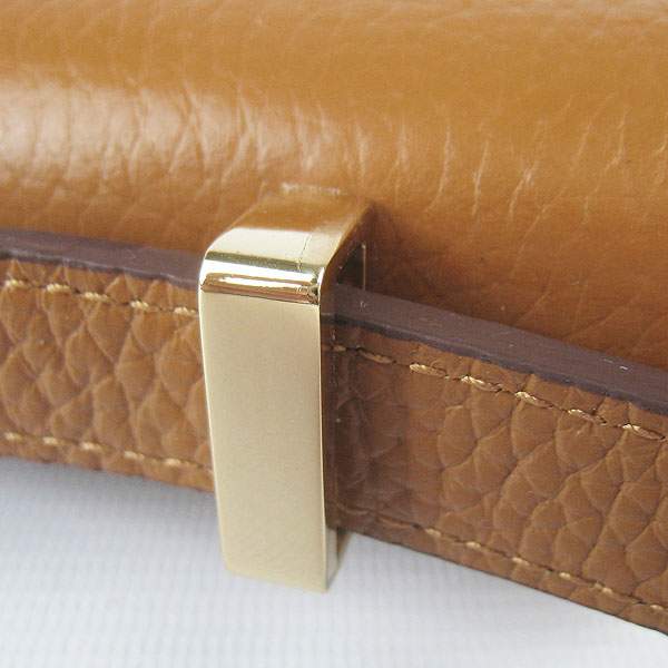 Hermes Constance Calf Leather Bag - H017 Coffee With Gold Hardware - Click Image to Close