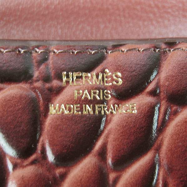 Hermes Constance Calf Leather Bag - H017 Dark Coffee Stone With Gold Hardware - Click Image to Close