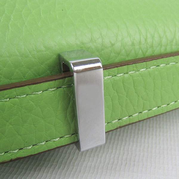 Hermes Constance Calf Leather Bag - H017 Green With Silver Hardware - Click Image to Close