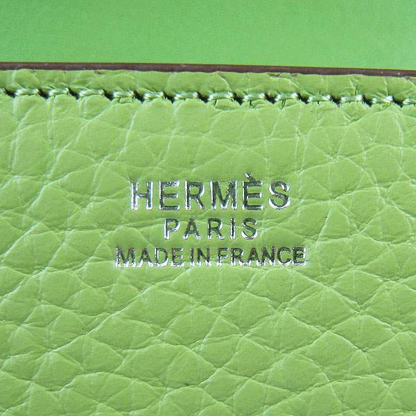 Hermes Constance Calf Leather Bag - H017 Green With Silver Hardware