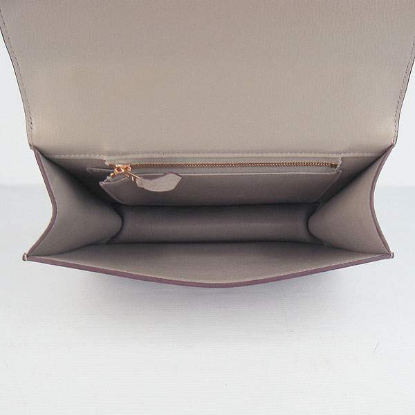 Hermes Constance Calf Leather Bag - H017 Grey With Gold Hardware - Click Image to Close