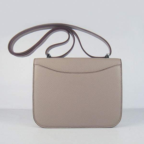 Hermes Constance Calf Leather Bag - H017 Grey With Silver Hardware - Click Image to Close
