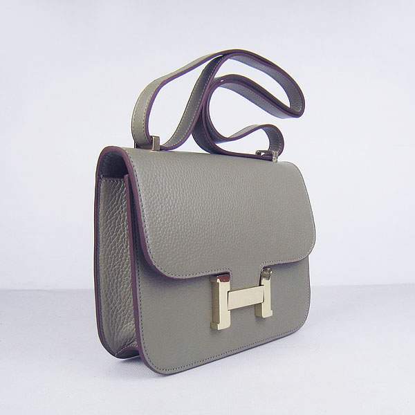 Hermes Constance Calf Leather Bag - H017 Khaki With Gold Hardware - Click Image to Close