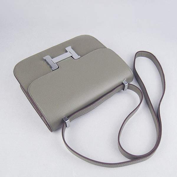 Hermes Constance Calf Leather Bag - H017 Khaki With Silver Hardware - Click Image to Close
