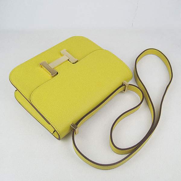 Hermes Constance Calf Leather Bag - H017 Lemon Yellow With Gold Hardware