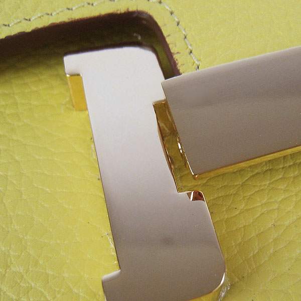 Hermes Constance Calf Leather Bag - H017 Lemon Yellow With Gold Hardware