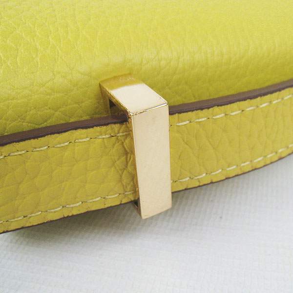 Hermes Constance Calf Leather Bag - H017 Lemon Yellow With Gold Hardware - Click Image to Close