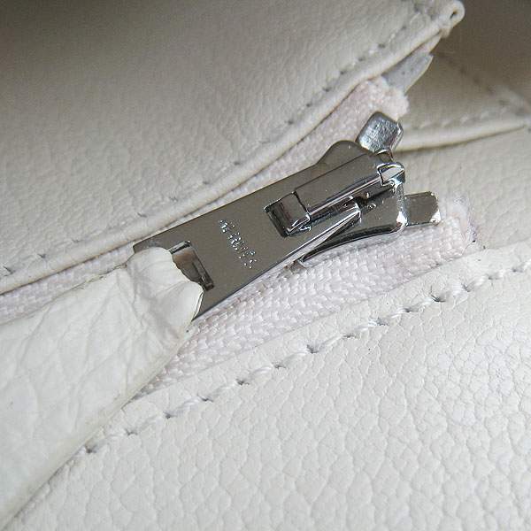 Hermes Constance Calf Leather Bag - H017 Offwhite With Silver Hardware