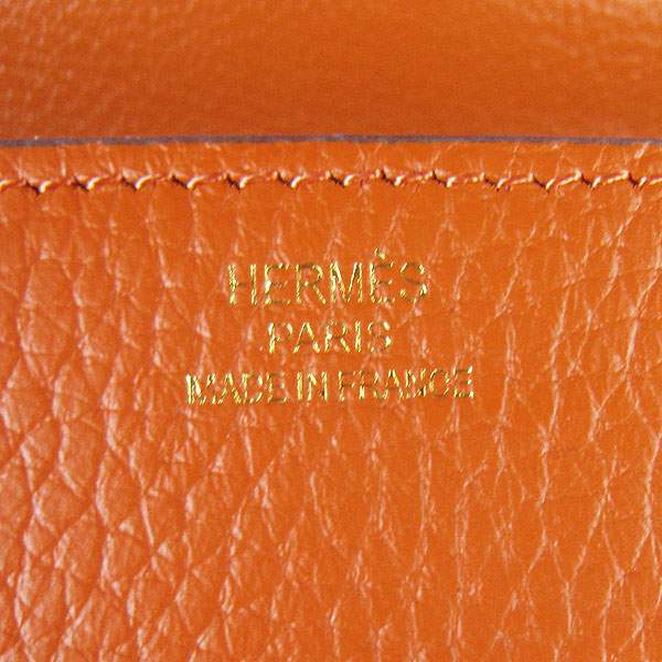 Hermes Constance Calf Leather Bag - H017 Orange With Gold Hardware