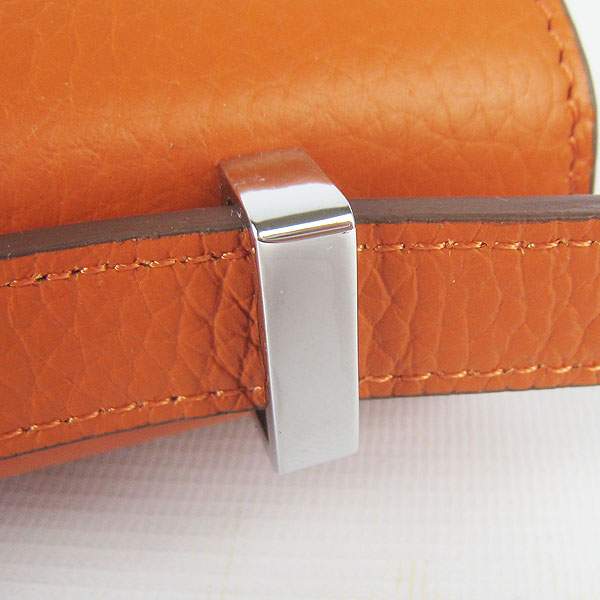 Hermes Constance Calf Leather Bag - H017 Orange With Silver Hardware