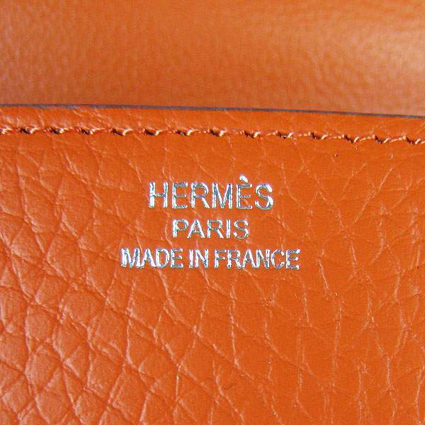 Hermes Constance Calf Leather Bag - H017 Orange With Silver Hardware