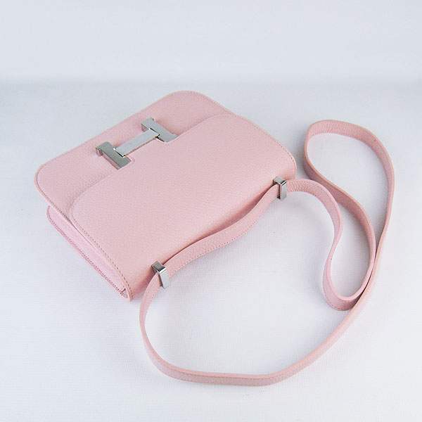 Hermes Constance Calf Leather Bag - H017 Pink With Silver Hardware - Click Image to Close