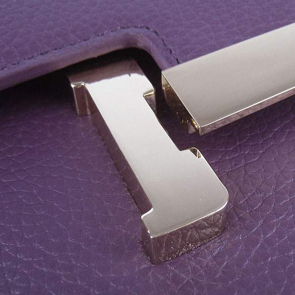 Hermes Constance Calf Leather Bag - H017 Purple With Gold Hardware - Click Image to Close