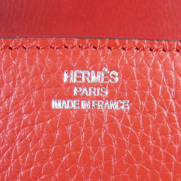 Hermes Constance Calf Leather Bag - H017 Red With Silver Hardware