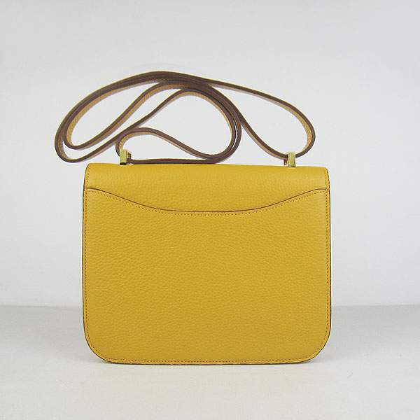 Hermes Constance Calf Leather Bag - H017 Yellow With Gold Hardware