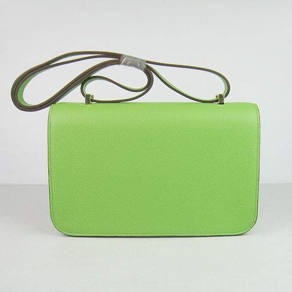 Hermes Constance Togo Leather Handbag - H020 Green with Gold Hardware
