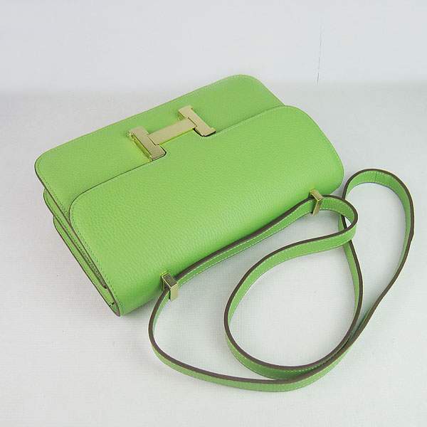Hermes Constance Togo Leather Handbag - H020 Green with Gold Hardware