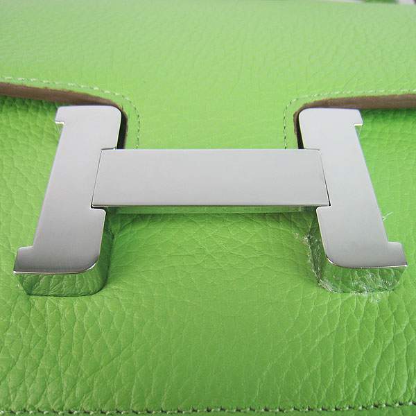 Hermes Constance Togo Leather Handbag - H020 Green with Silver Hardware
