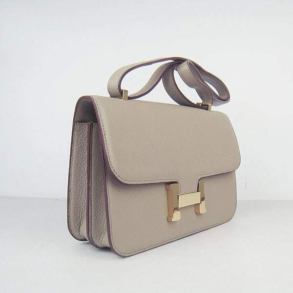 Hermes Constance Togo Leather Handbag - H020 Grey with Gold Hardware