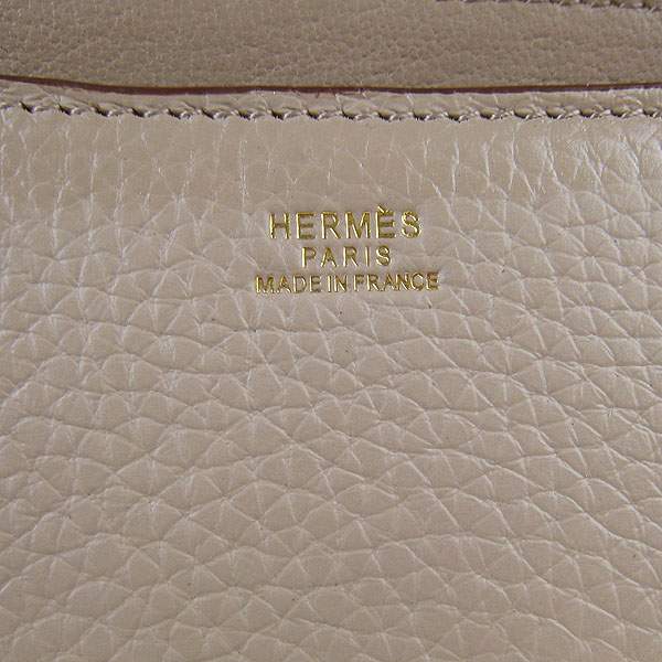 Hermes Constance Togo Leather Handbag - H020 Grey with Gold Hardware - Click Image to Close