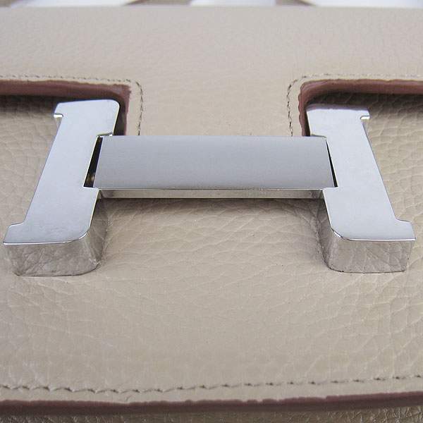 Hermes Constance Togo Leather Handbag - H020 Grey with Silver Hardware - Click Image to Close
