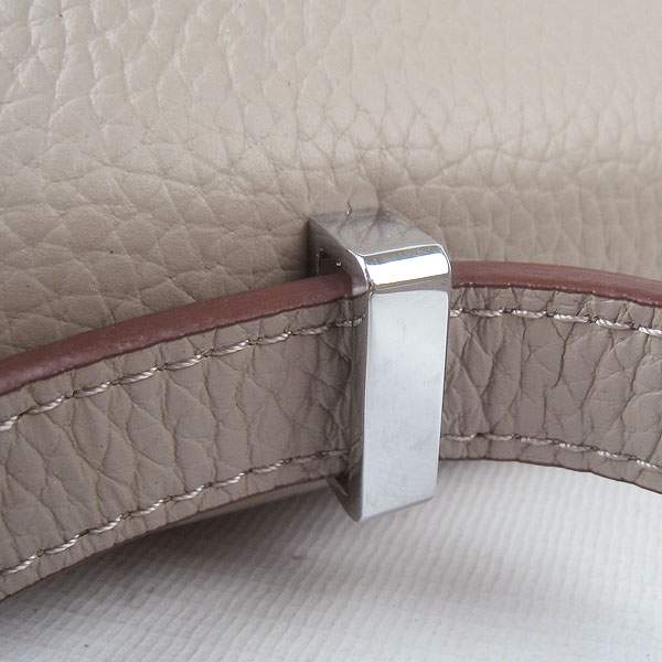 Hermes Constance Togo Leather Handbag - H020 Grey with Silver Hardware