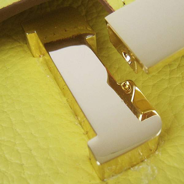 Hermes Constance Togo Leather Handbag - H020 Lemon Yellow with Gold Hardware