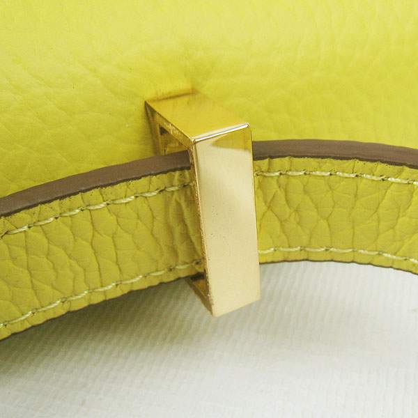 Hermes Constance Togo Leather Handbag - H020 Lemon Yellow with Gold Hardware - Click Image to Close