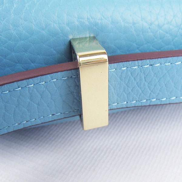 Hermes Constance Togo Leather Handbag - H020 Light Blue with Gold Hardware