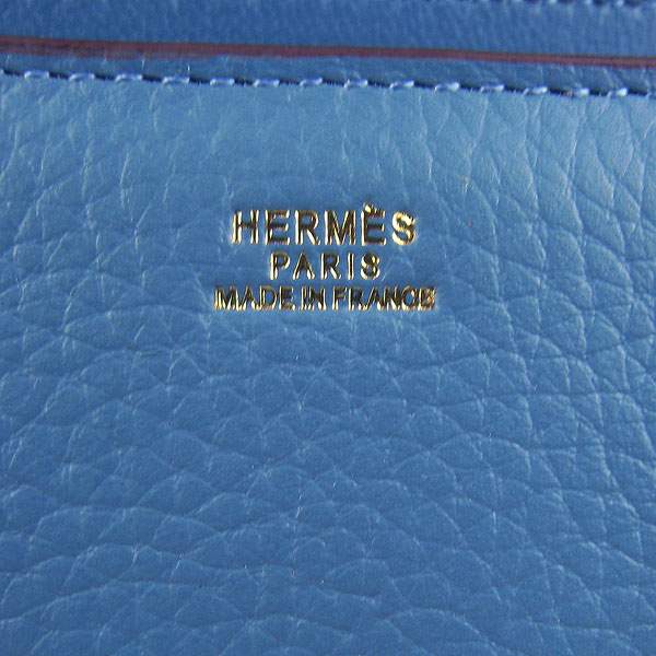 Hermes Constance Togo Leather Handbag - H020 Blue with Gold Hardware