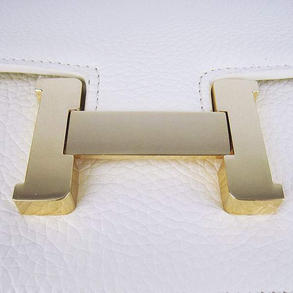 Hermes Constance Togo Leather Handbag - H020 Offwhite with Gold Hardware - Click Image to Close