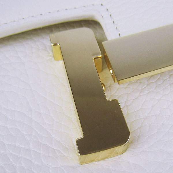 Hermes Constance Togo Leather Handbag - H020 Offwhite with Gold Hardware