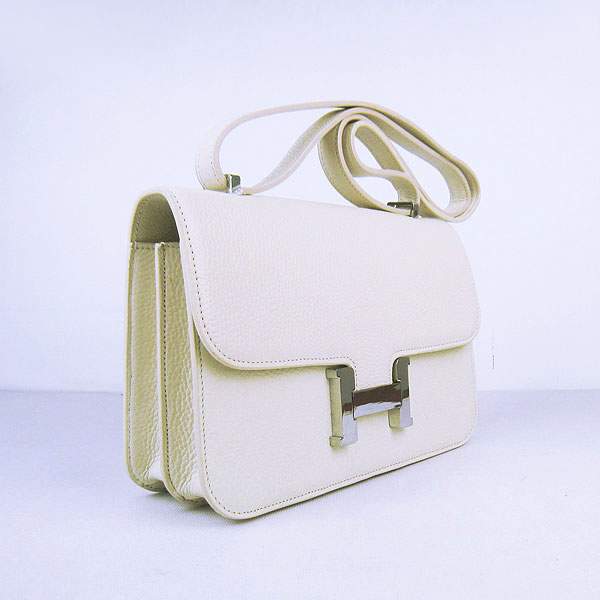 Hermes Constance Togo Leather Handbag - H020 Offwhite with Silver Hardware